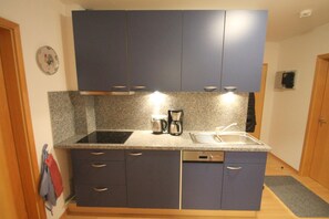 Kühlschrank, Mikrowelle, Herdplatte, Geschirrspüler