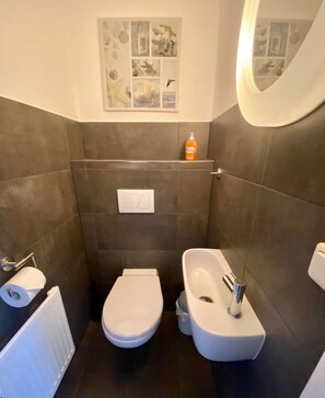 Shower, hair dryer - 1512 - Dünenresidenz WG 2 - Dünenresidenz apartment 2 (Dahme)