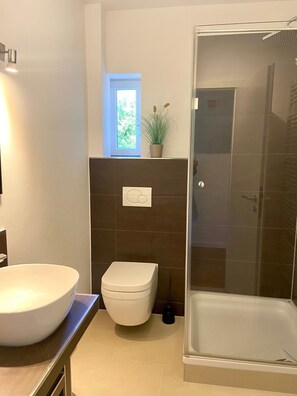 Shower, hair dryer