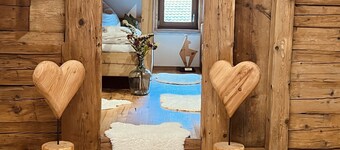 Chalet "Wolfbachgut" con vistas a la montaña y sauna