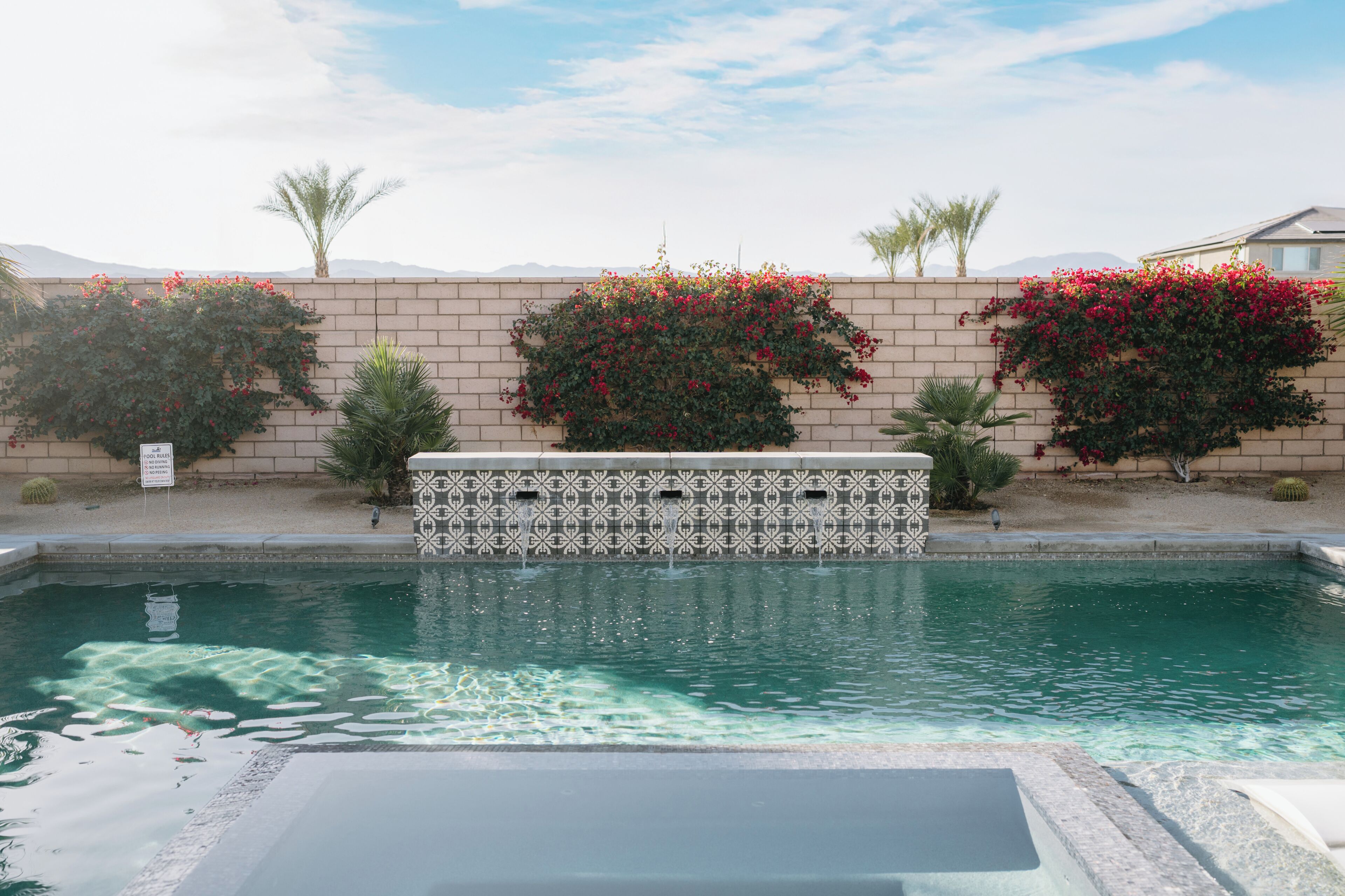 Piscine extérieure, piscine chauffée