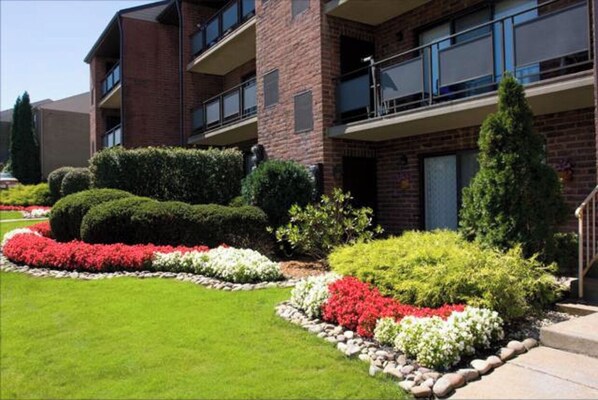 Residential building with a modern design, offering a comfortable living space.