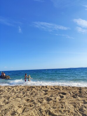 En la playa 