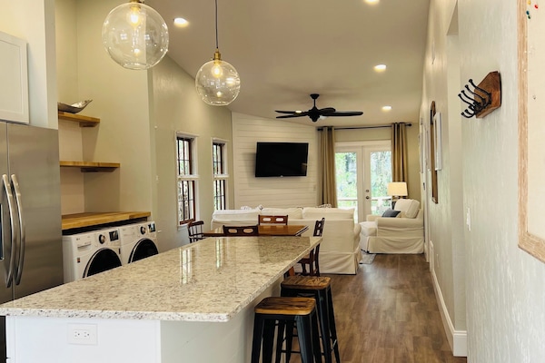 Kitchen Island with 2 Counter Height Stools