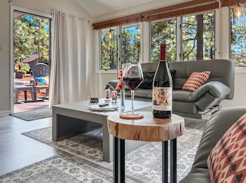 Open the doors to the decks to let the fresh scent of pine trees in!