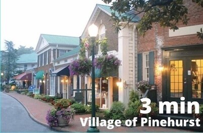 #6 near Village w/ King * Pinehurst Brews and Snooze * 4 Beds * EV Charger