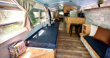 Bus#7 Luxury Tile Shower Skoolie near VT and RU