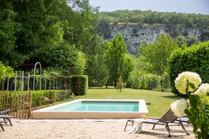 Piscine extérieure, piscine chauffée
