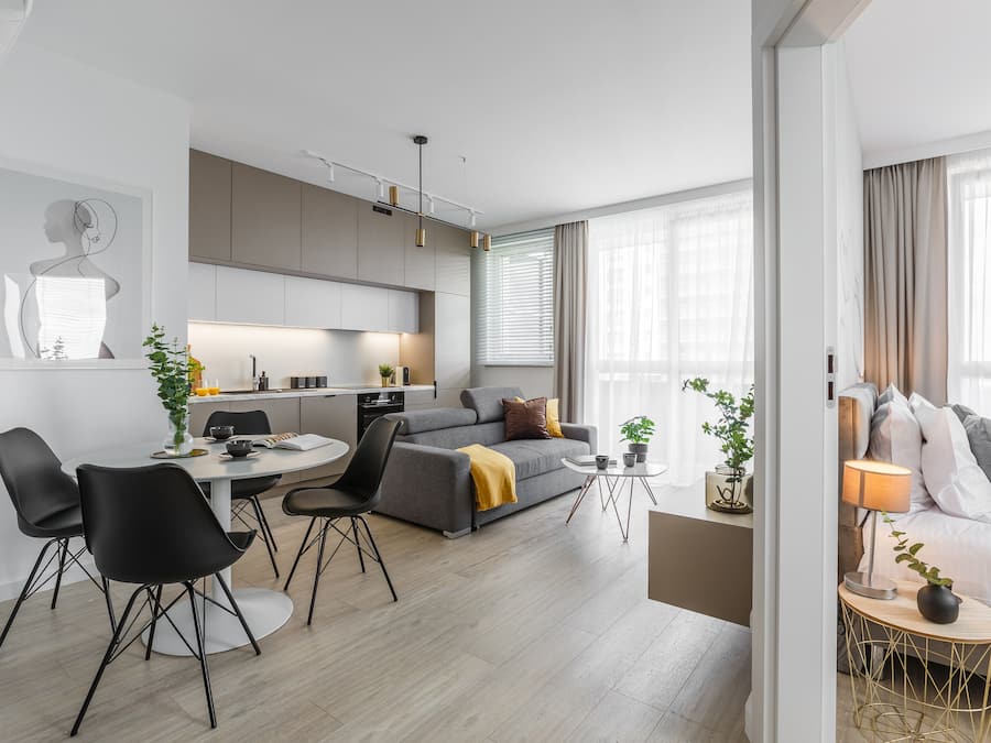 Superior Apartment, 2 Bedrooms, Balcony, City View | Desk, laptop workspace, iron/ironing board, free WiFi