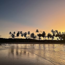 On the beach, white sand, 3 beach bars