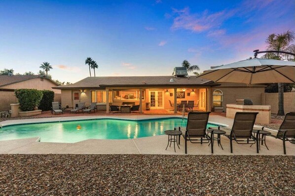 A heated pool