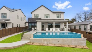 Outdoor pool, a heated pool