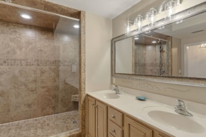 Hair dryer, soap, toilet paper