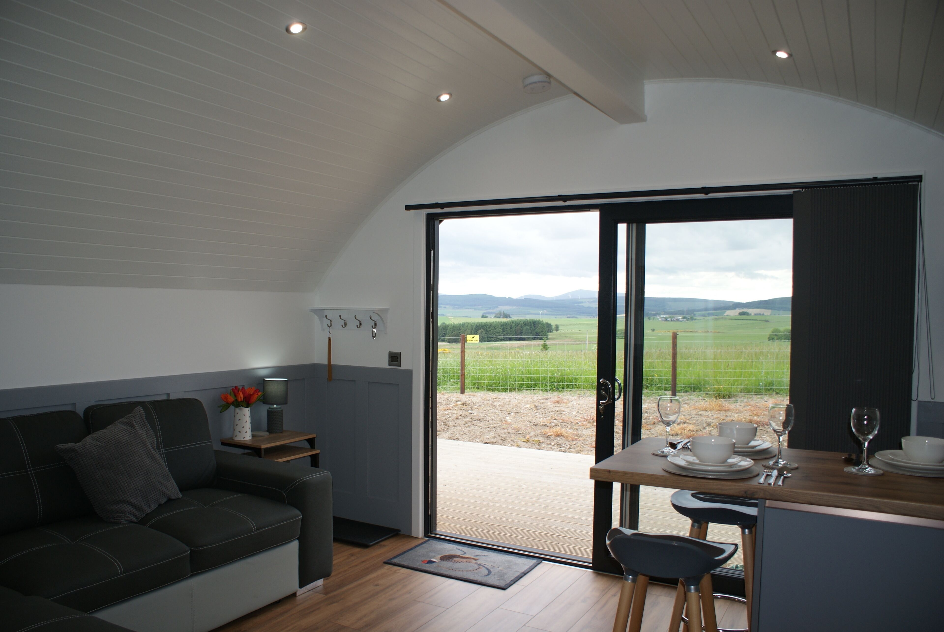 Luxury Cabin, Hot Tub (Knockan, Pet Friendly) | Living area | 32-inch Smart TV with digital channels, TV