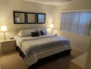 2 bedrooms, iron/ironing board, WiFi, bed sheets