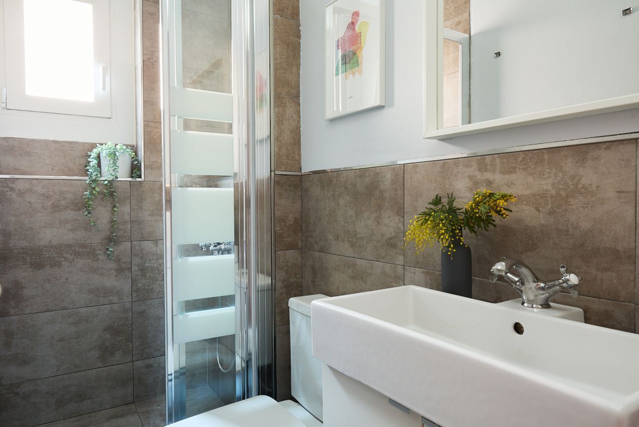 Regadera, amenidades de baño gratuitas, secadora de cabello, toallas 