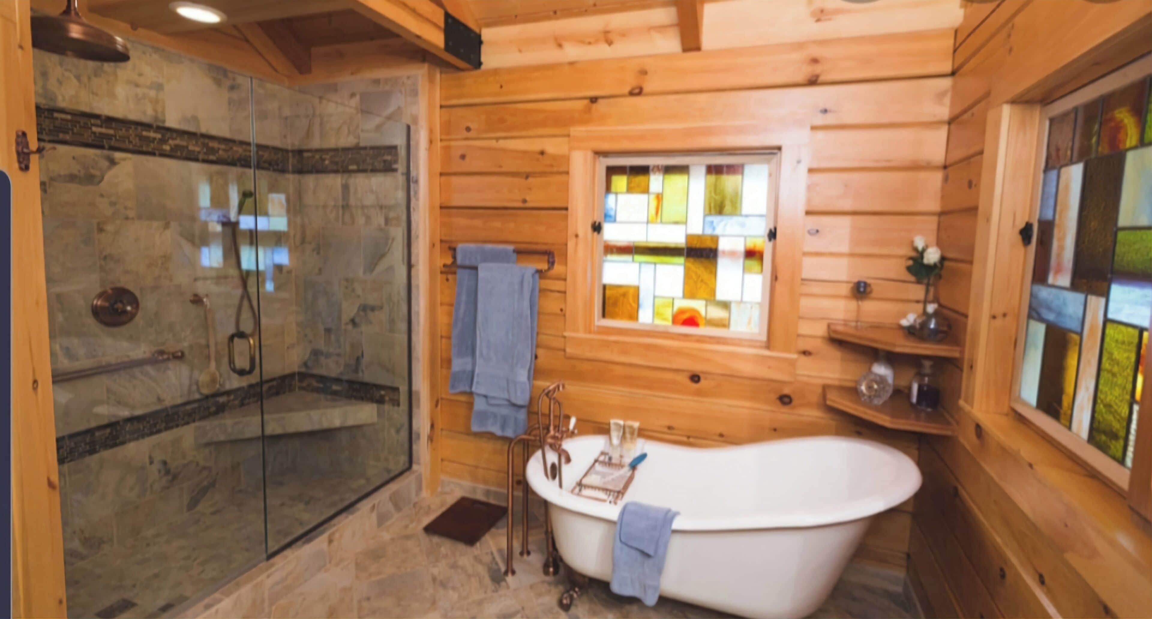 Combined shower/bathtub