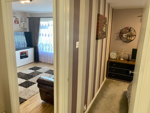 Smart TV, fireplace, video games, books