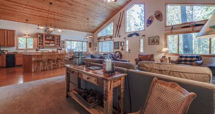 Relax and cozy-in with friends at this spacious Graeagle cabin
