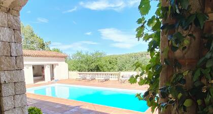 Peaceful 5 Bedroom Villa with a studio pool house and large pool.