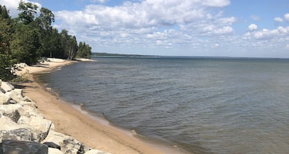 Pure Michigan on Lake Michigan-Manistique, miles of sandy beach fun