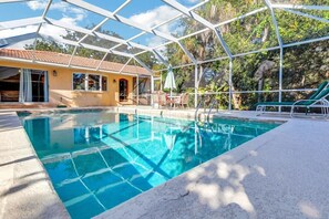 Een verwarmd zwembad