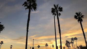 Beach nearby, sun-loungers, beach towels