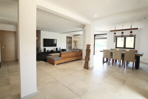 Smart TV, fireplace, video-game console