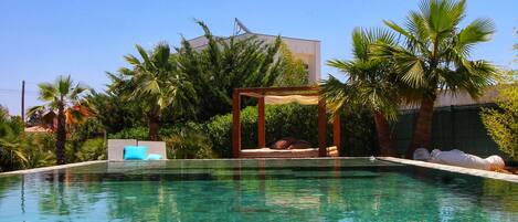 Outdoor pool, a heated pool