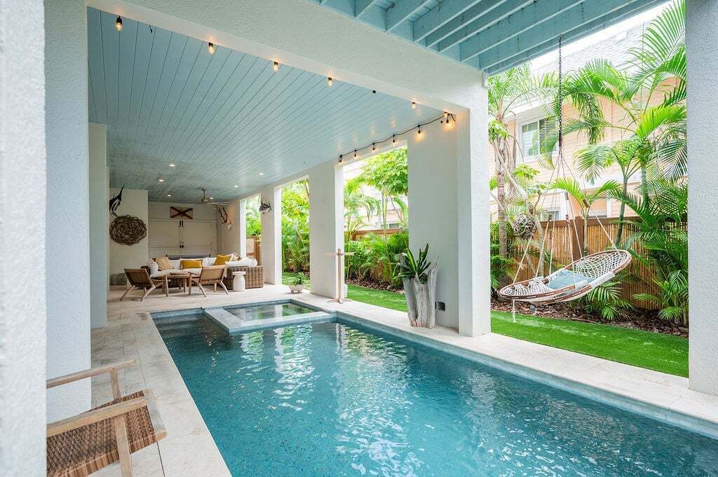 Et oppvarmet basseng