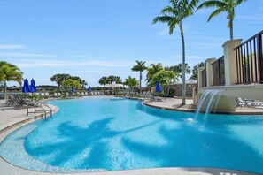 Outdoor pool, a heated pool - MEGA-Luxury Waterfront House 4 bed/4 bath w/ Private Pool in 5☆ Resort Community (Naples)