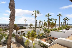 Terrace/patio - Apartment Puerto Chico 1 with Sea View, Garden and Shared Heated Pool (Playa Blanca,)