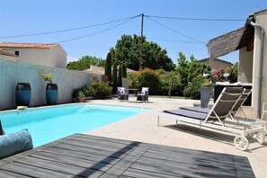 Piscine extérieure, piscine chauffée