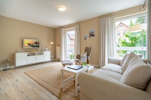 Televisión y chimenea 