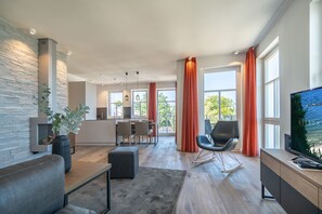 TV, fireplace - Beachhouse Bansin, App. 19 (Heringsdorf)