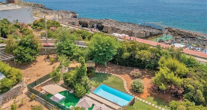 Seafront historical villa with fabulous garden and private pool