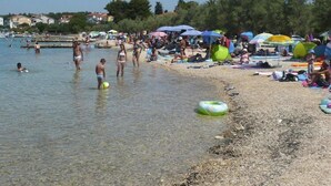 On the beach, sun-loungers - Tranquil Retreat near Drazica Beach (Biograd)