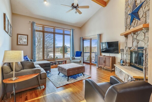 Fireplace, DVD player