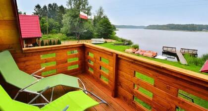 Wooden House by Ostrowieckie Lake with Beach
