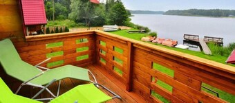 Wooden House by Ostrowieckie Lake with Beach