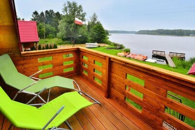 Wooden House by Ostrowieckie Lake with Beach