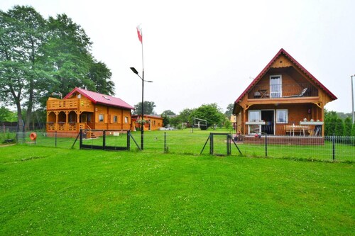 Wooden House by Ostrowieckie Lake with Beach