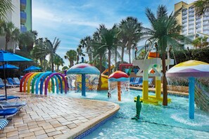Indoor pool, outdoor pool - Room with full kitchen and partial ocean views - Full Access to Amenities! (Myrtle Beach)