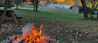 Tiny cabin by the creek