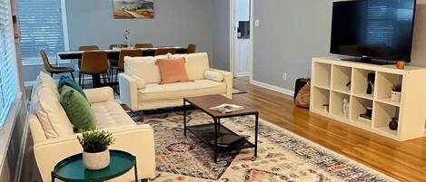 Smart TV, table football, books