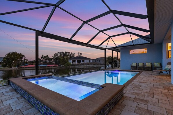 A heated pool