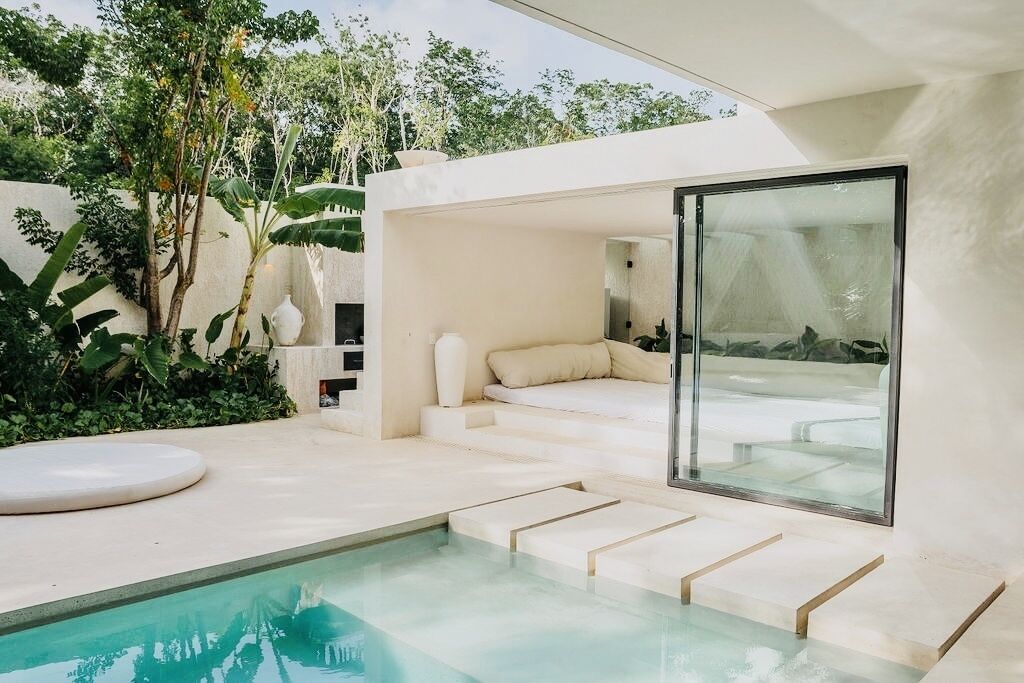 Indoor pool, outdoor pool