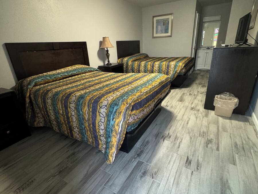 Desk, blackout curtains, iron/ironing board, free WiFi