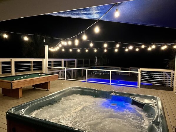 Relax by the pool, enjoy a game of pool, or unwind in the hot tub.