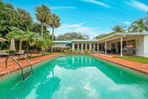 A heated pool